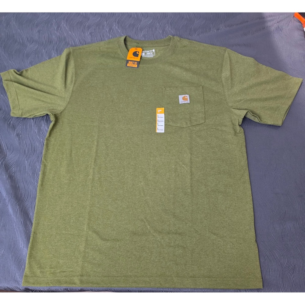 Carhartt K87 Pocket T-Shirt Mens Large Green Loose Fit Heavyweight NWT